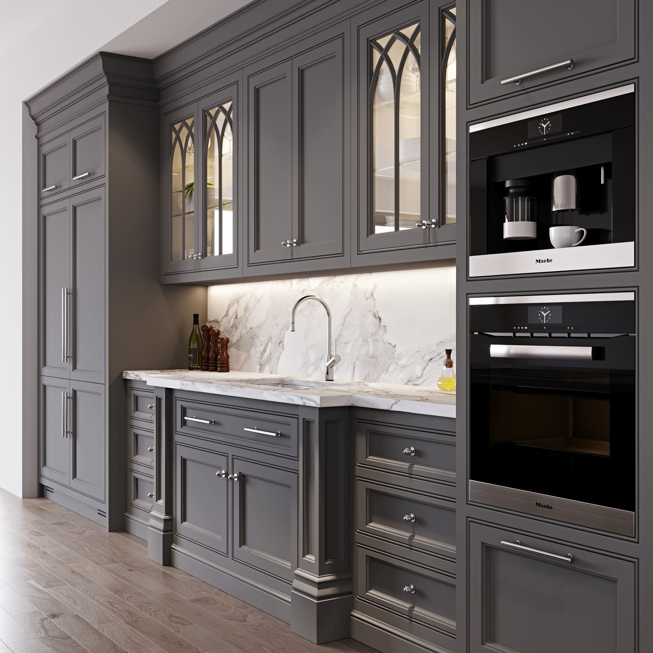 Classic kitchen 1 3D model_1