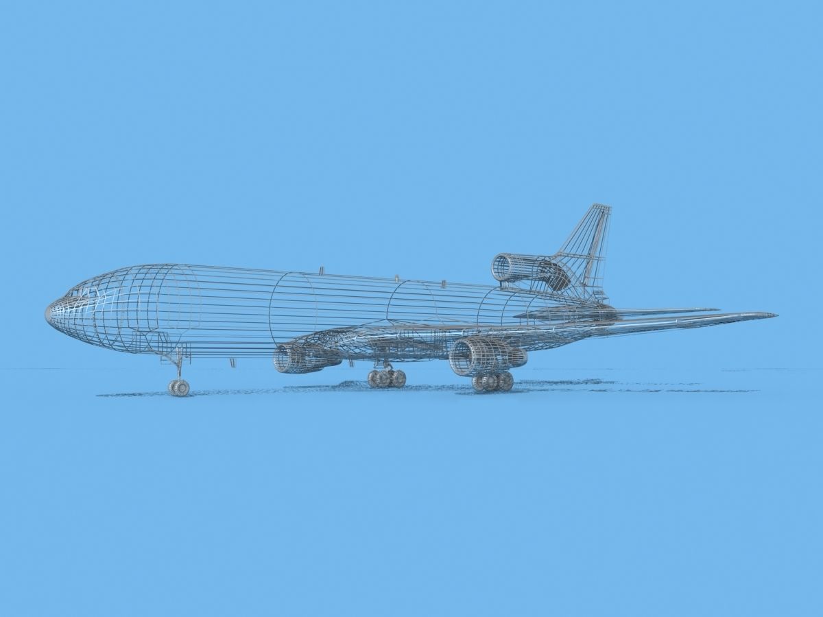 Lockheed L-1011 TriStar Court Line 3D model rigged | CGTrader