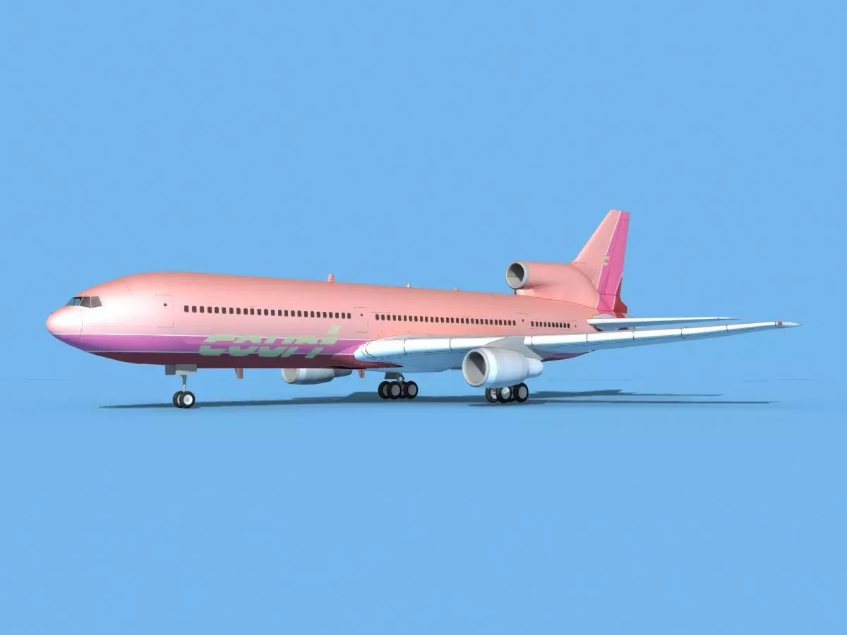 Lockheed L-1011 TriStar Court Line 3D model