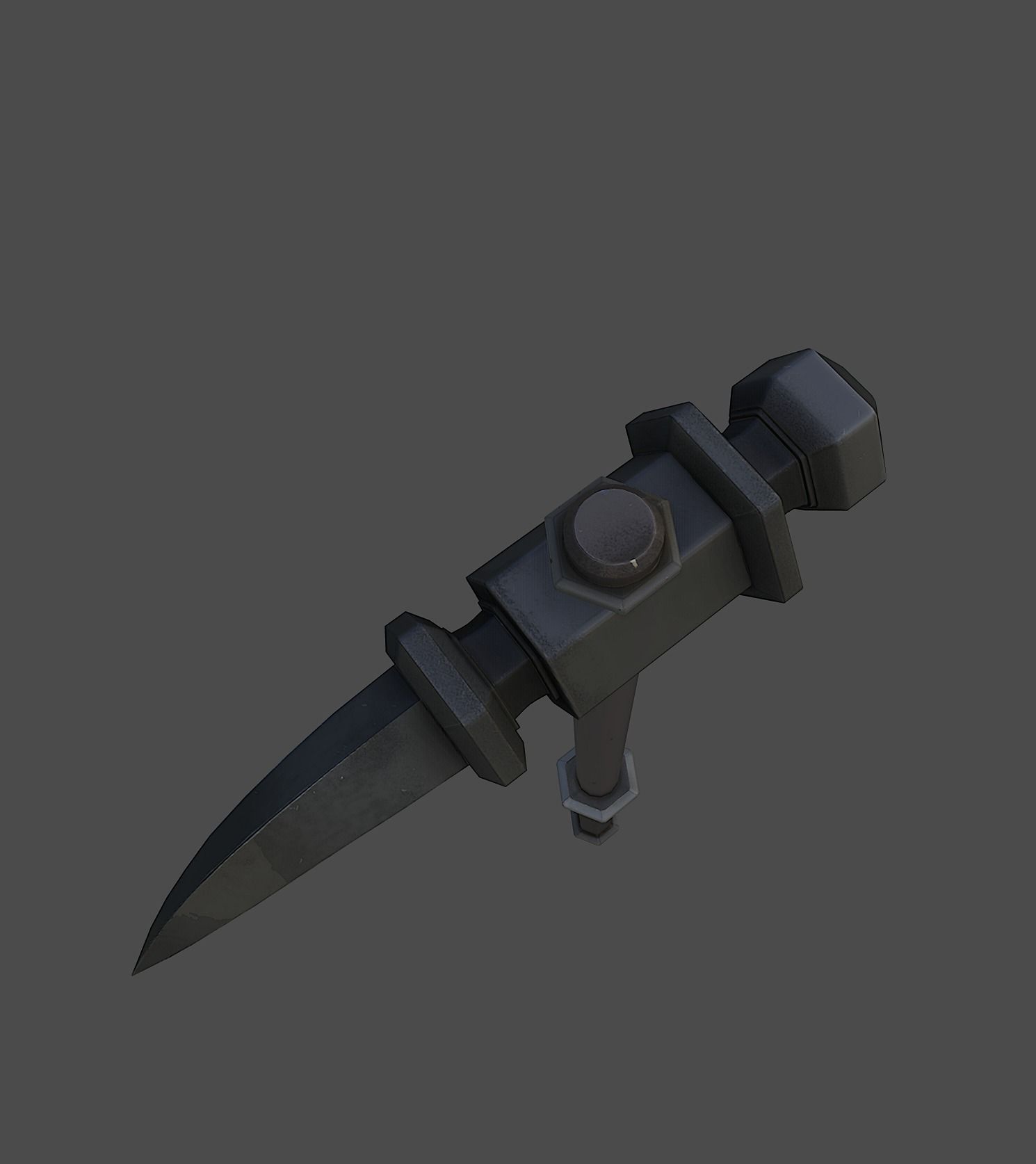 Knight hammer Low-poly 3D model_6