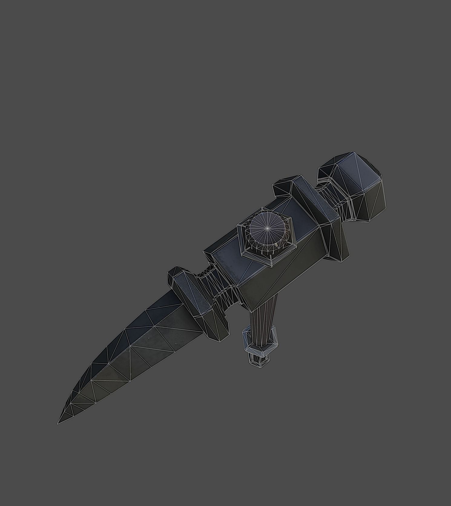 Knight hammer Low-poly 3D model_7