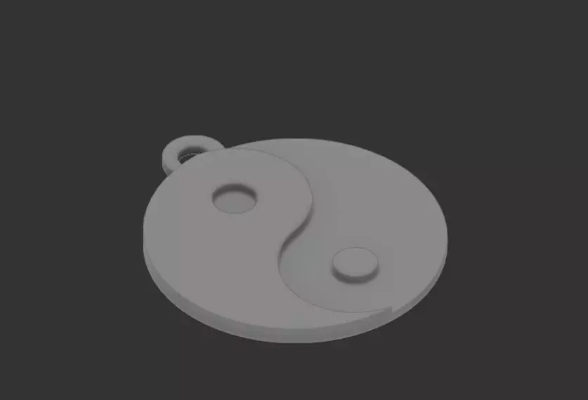 Yin and Yang Necklace Free 3D print model_0