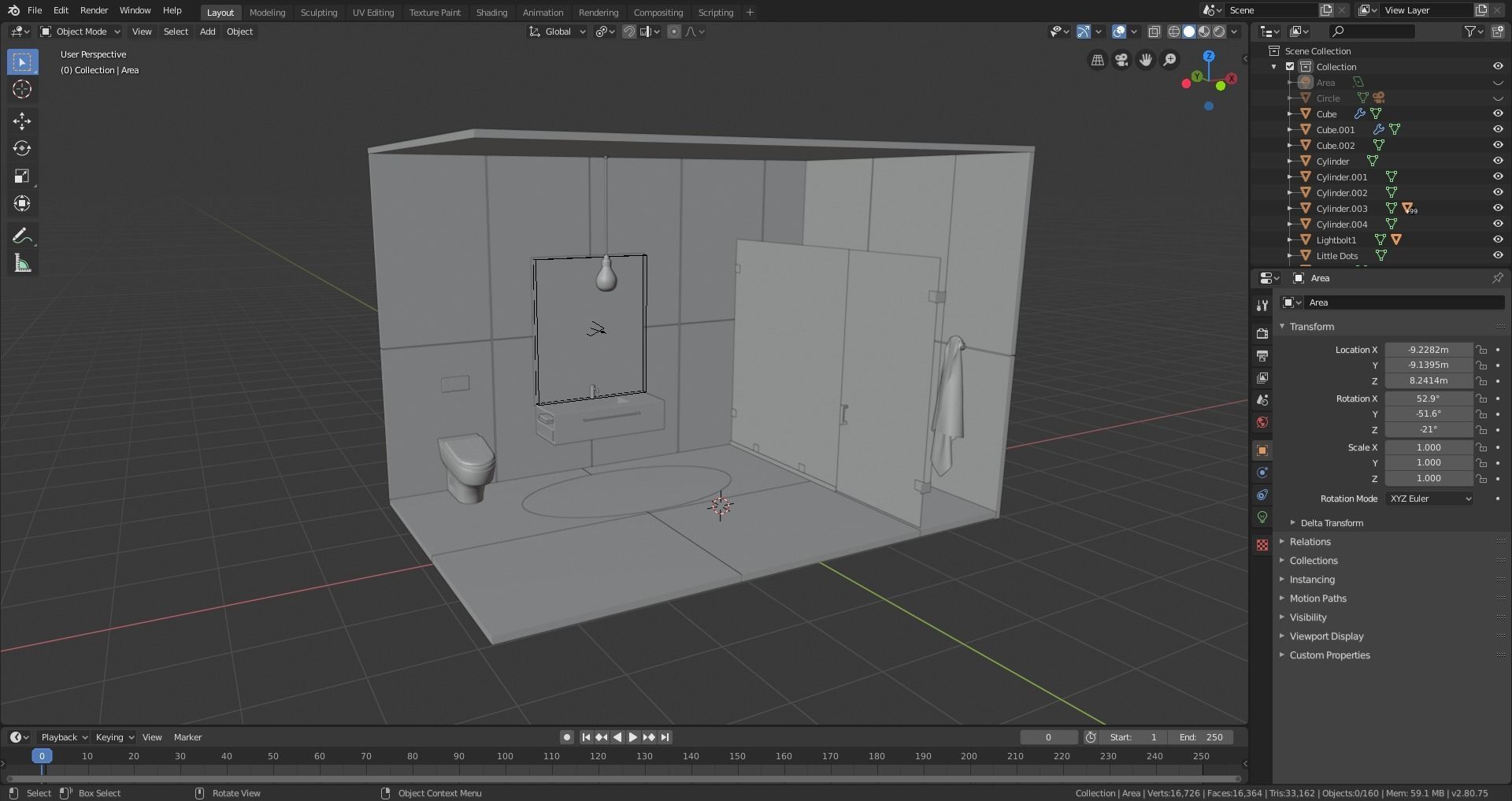 WC - SAHARA BLANC MARBLE Low-poly 3D model_5