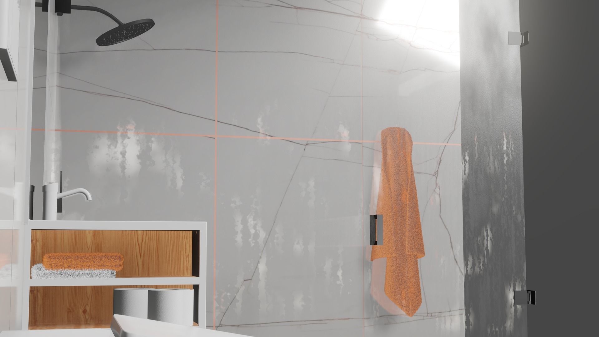 WC - SAHARA BLANC MARBLE Low-poly 3D model_4