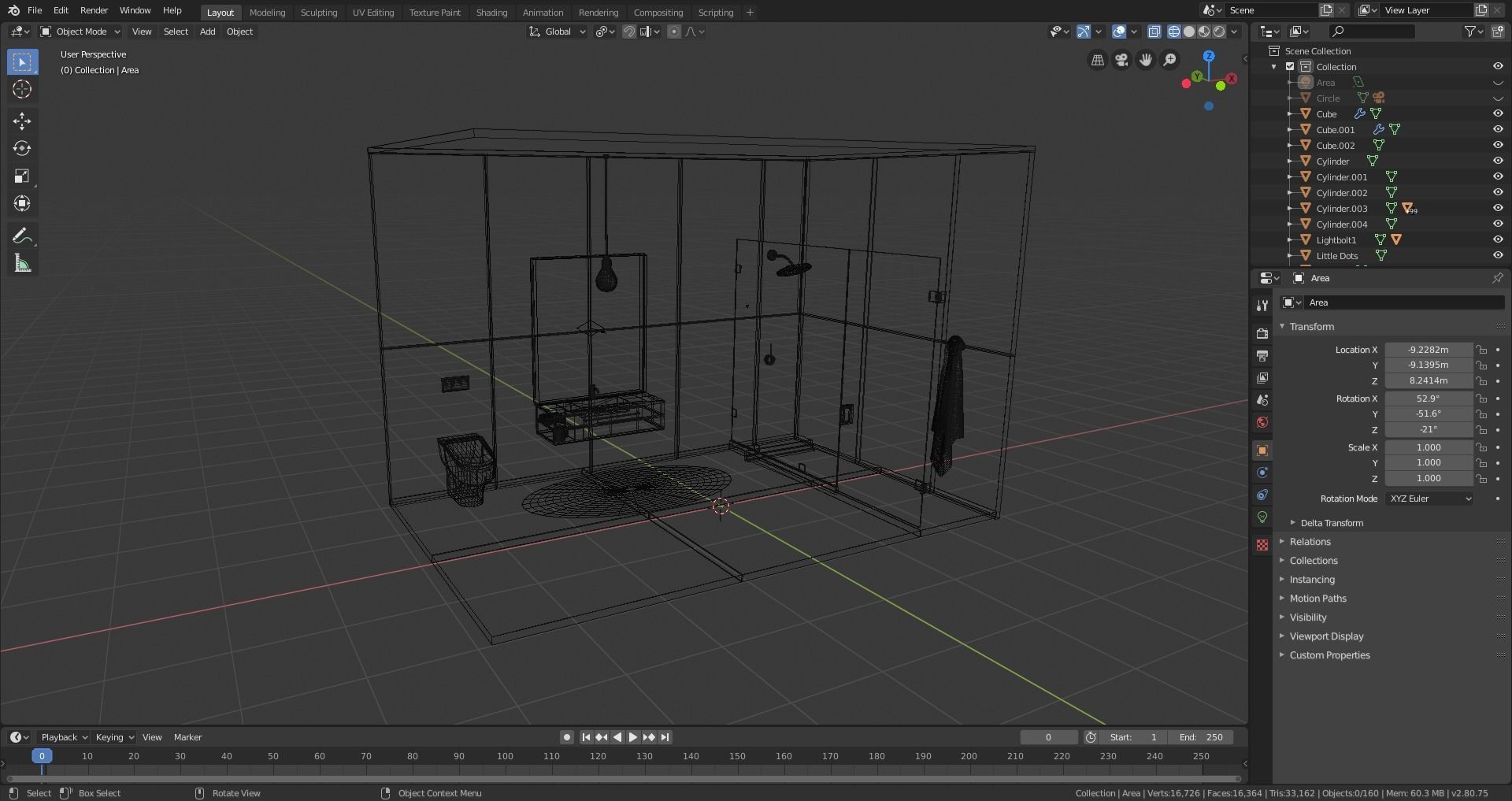 WC - SAHARA BLANC MARBLE Low-poly 3D model_6