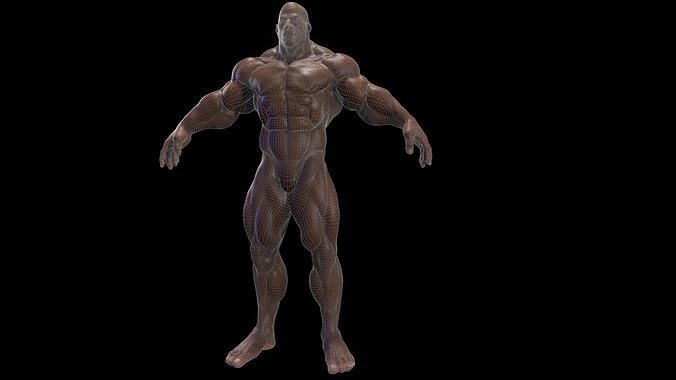 BodyBuilder  Game Ready Base Mesh Low-poly 3D model