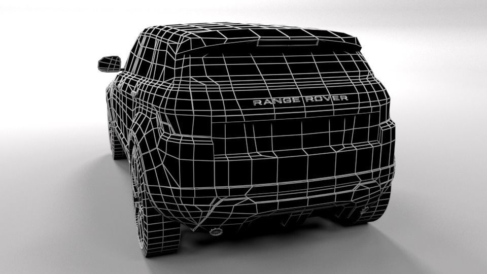 RANGE ROVER EVOQUE LOWPOLY Low-poly 3D model_3