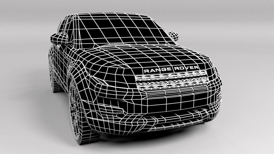 RANGE ROVER EVOQUE LOWPOLY Low-poly 3D model_1