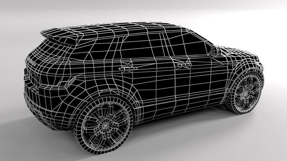 RANGE ROVER EVOQUE LOWPOLY Low-poly 3D model_7