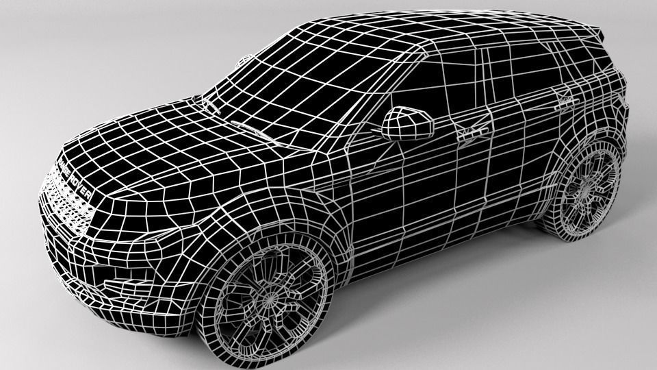 RANGE ROVER EVOQUE LOWPOLY Low-poly 3D model_5