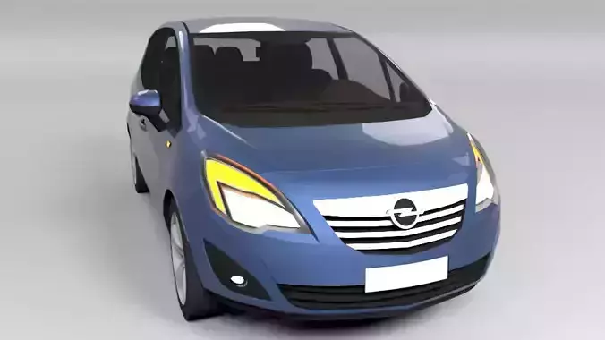 OPEL MERIVA 2011 LOWPOLY Low-poly 3D model