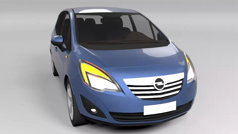 OPEL MERIVA 2011 LOWPOLY Low-poly 3D model_0