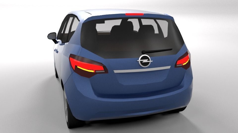 OPEL MERIVA 2011 LOWPOLY Low-poly 3D model_2