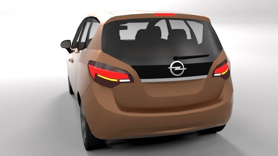 OPEL MERIVA 2015 LOWPOLY Low-poly 3D model_2