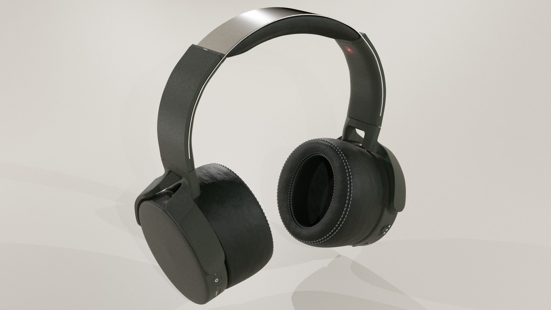 Set of Headphones 3D model_3