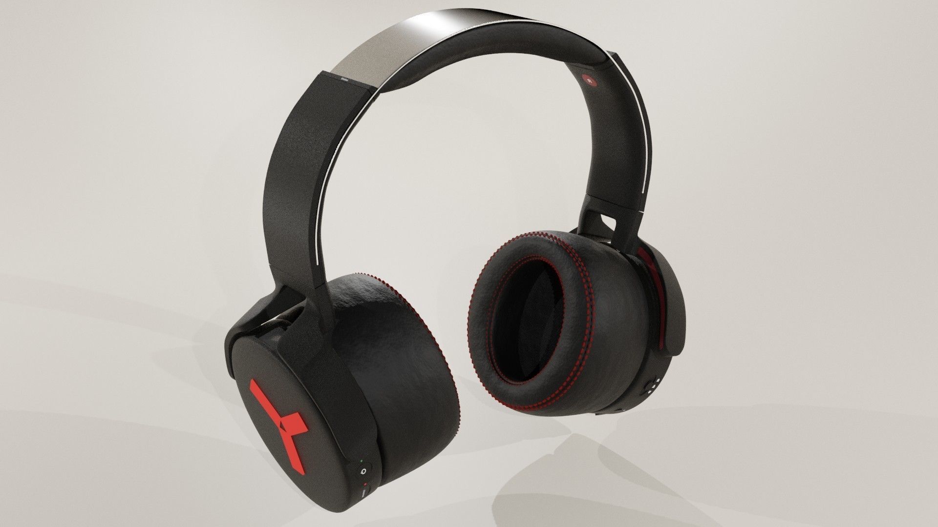 Set of Headphones 3D model_11