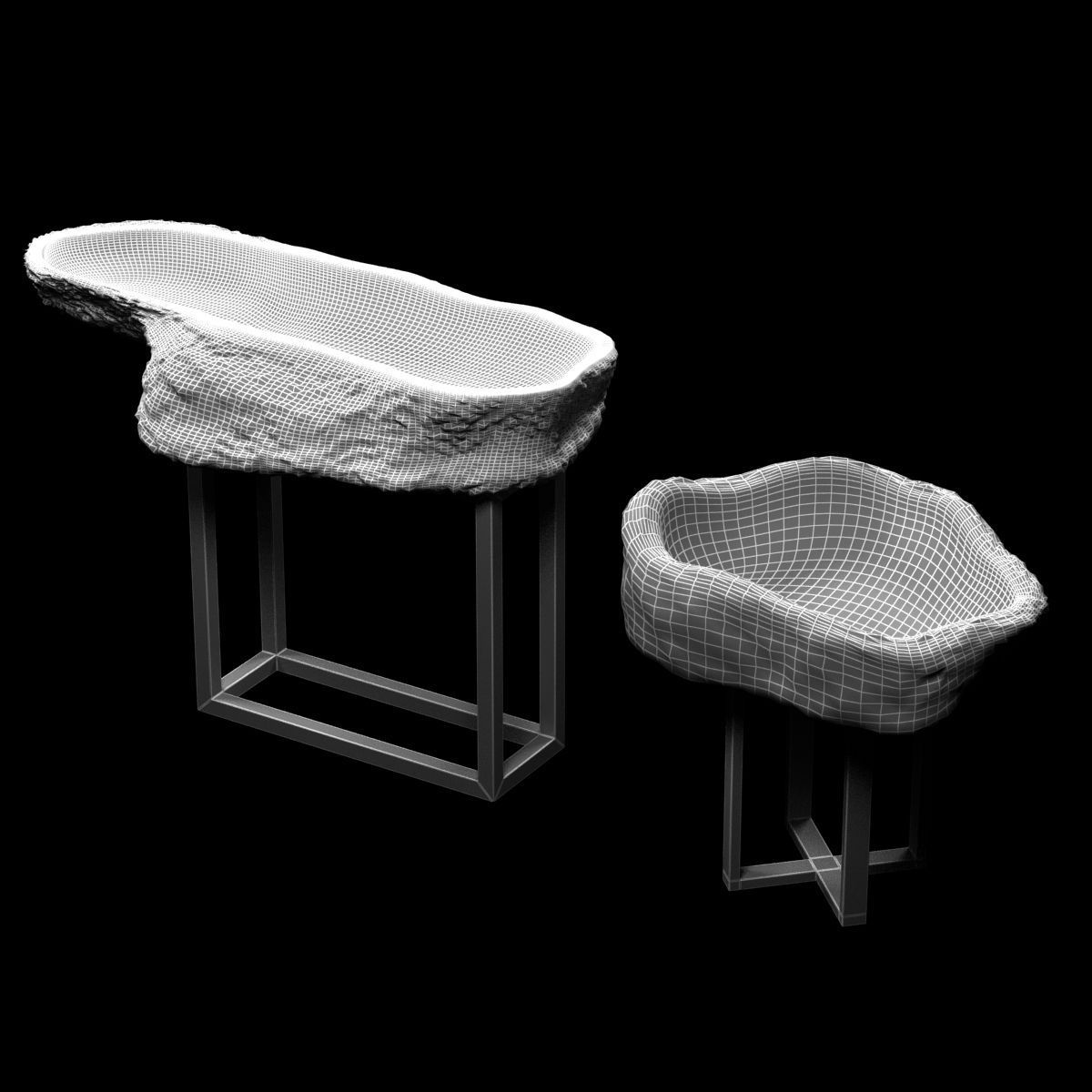 Onyx Basin Stainless Steel Base 3D model_6