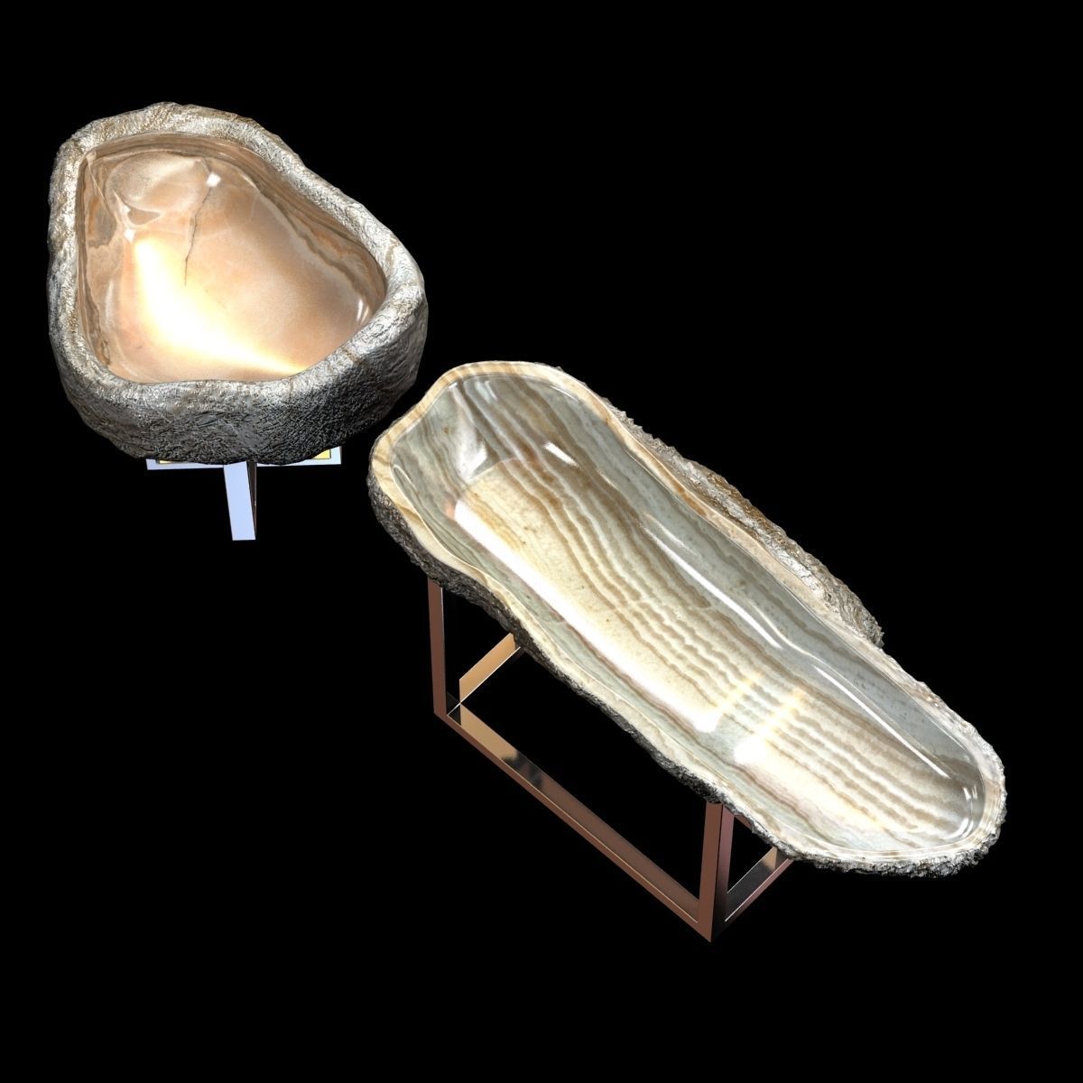 Onyx Basin Stainless Steel Base 3D model_2