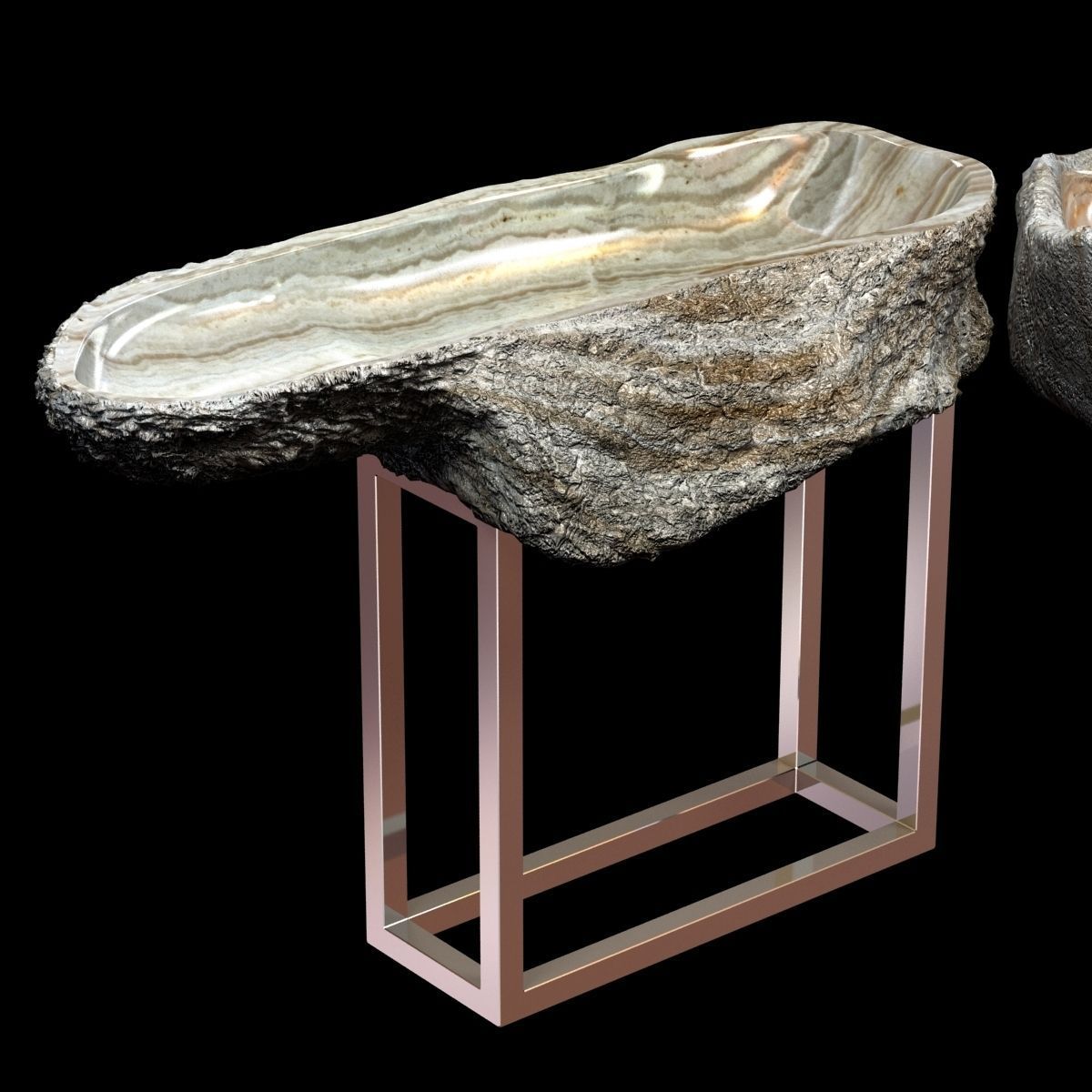 Onyx Basin Stainless Steel Base 3D model_5