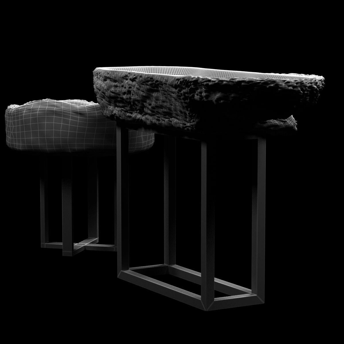 Onyx Basin Stainless Steel Base 3D model_8