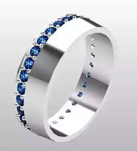 Woman engagement ring with gems