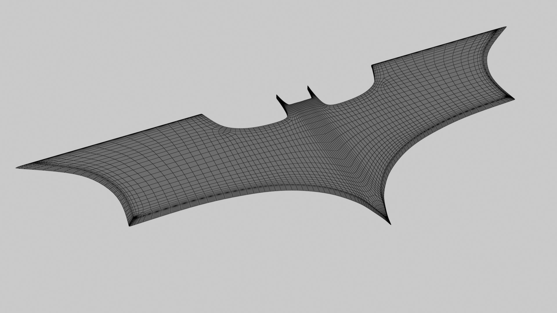 Batarang batman logo 3D model_1