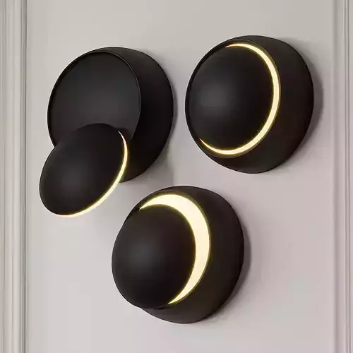Grnflashing Crescent Round Wall Lamp