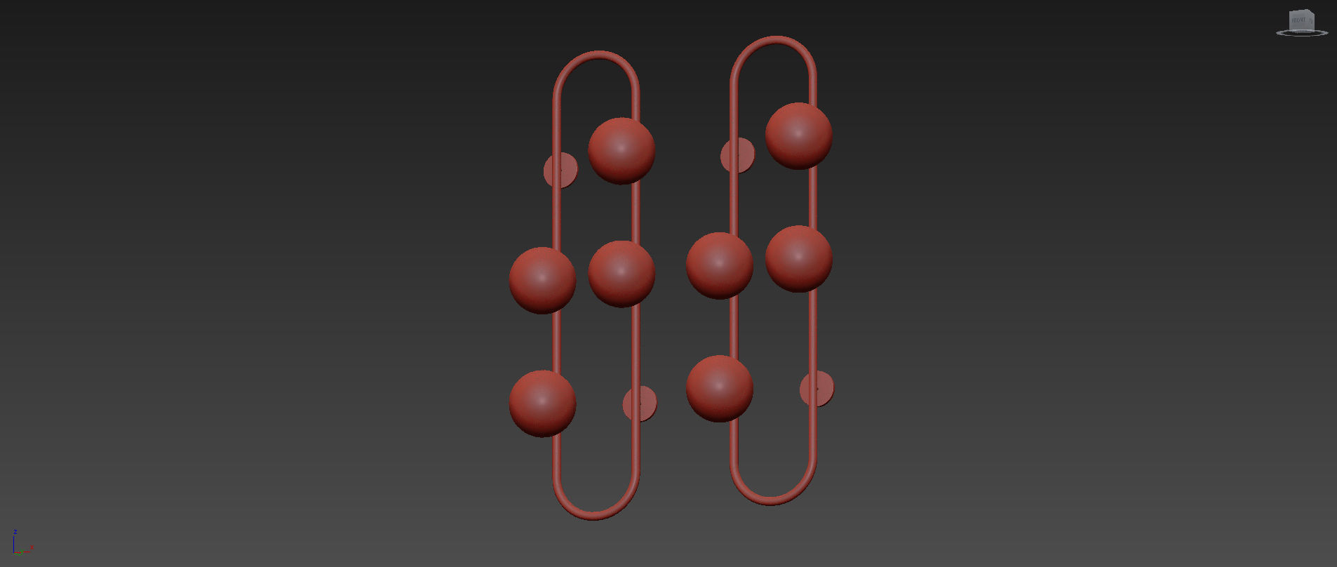 Nordic Creative Glass Ball Wall Lamp 3D model_1
