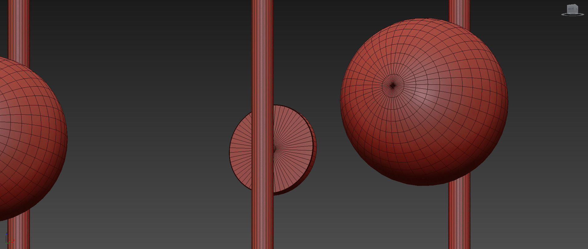 Nordic Creative Glass Ball Wall Lamp 3D model_3