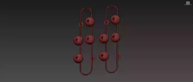 Nordic Creative Glass Ball Wall Lamp 3D model