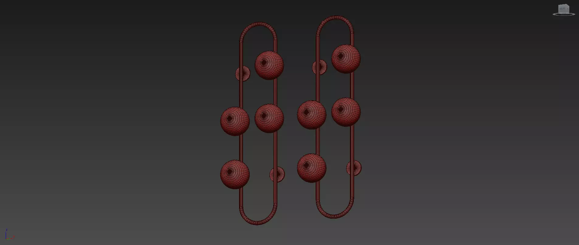 Nordic Creative Glass Ball Wall Lamp 3D model_0