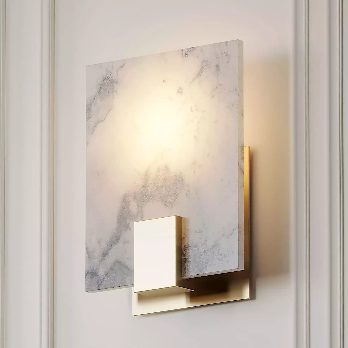 Marble Nordic Wall Lamp 3D model_0