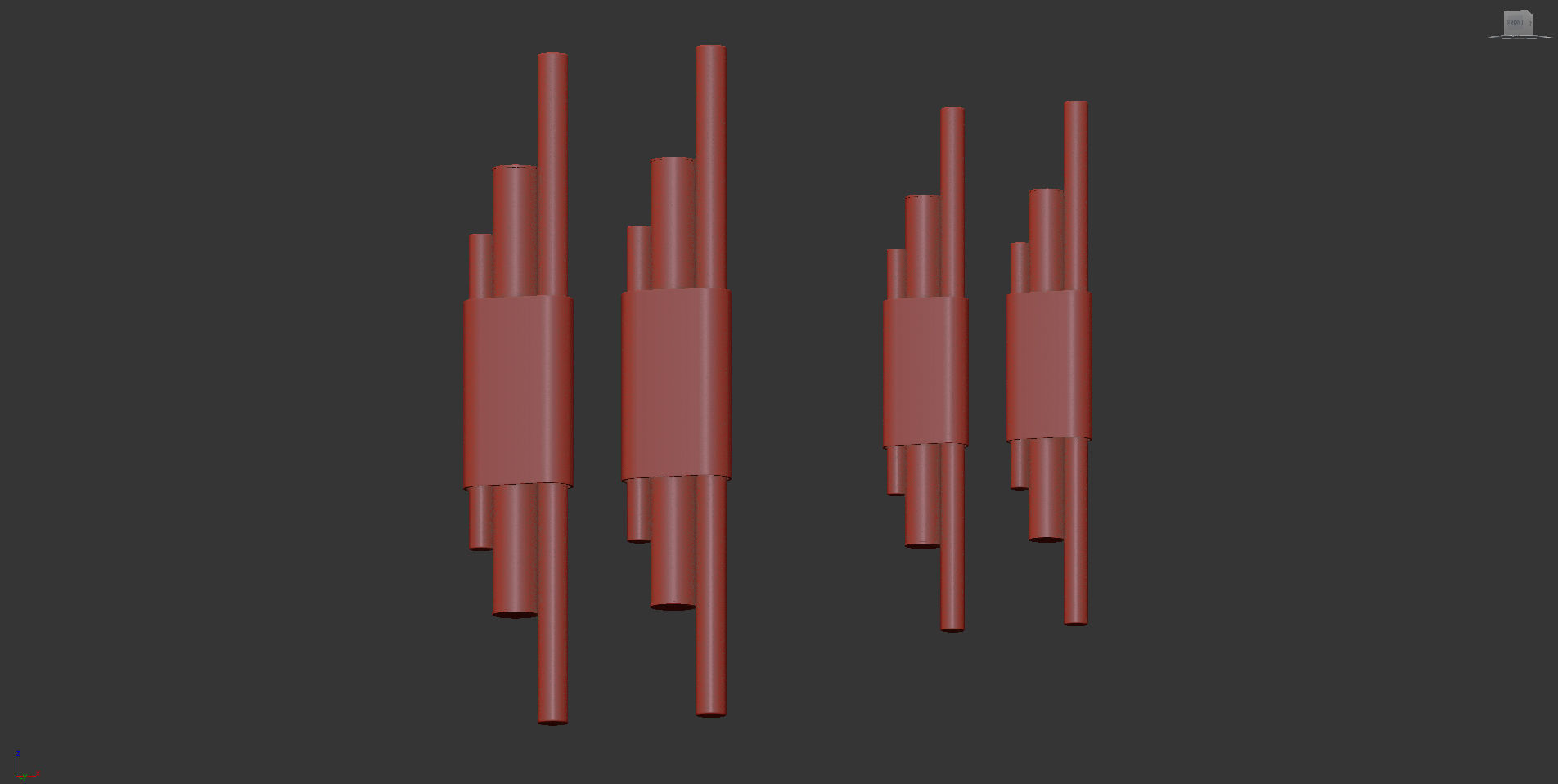 Copper Wall Lamp 3D model_8