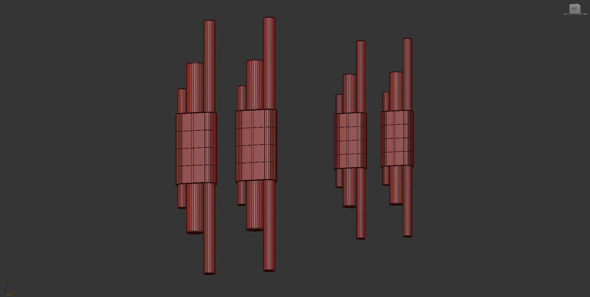 Copper Wall Lamp 3D model_7