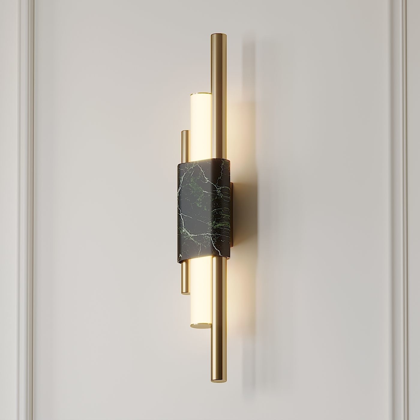 Copper Wall Lamp 3D model_1