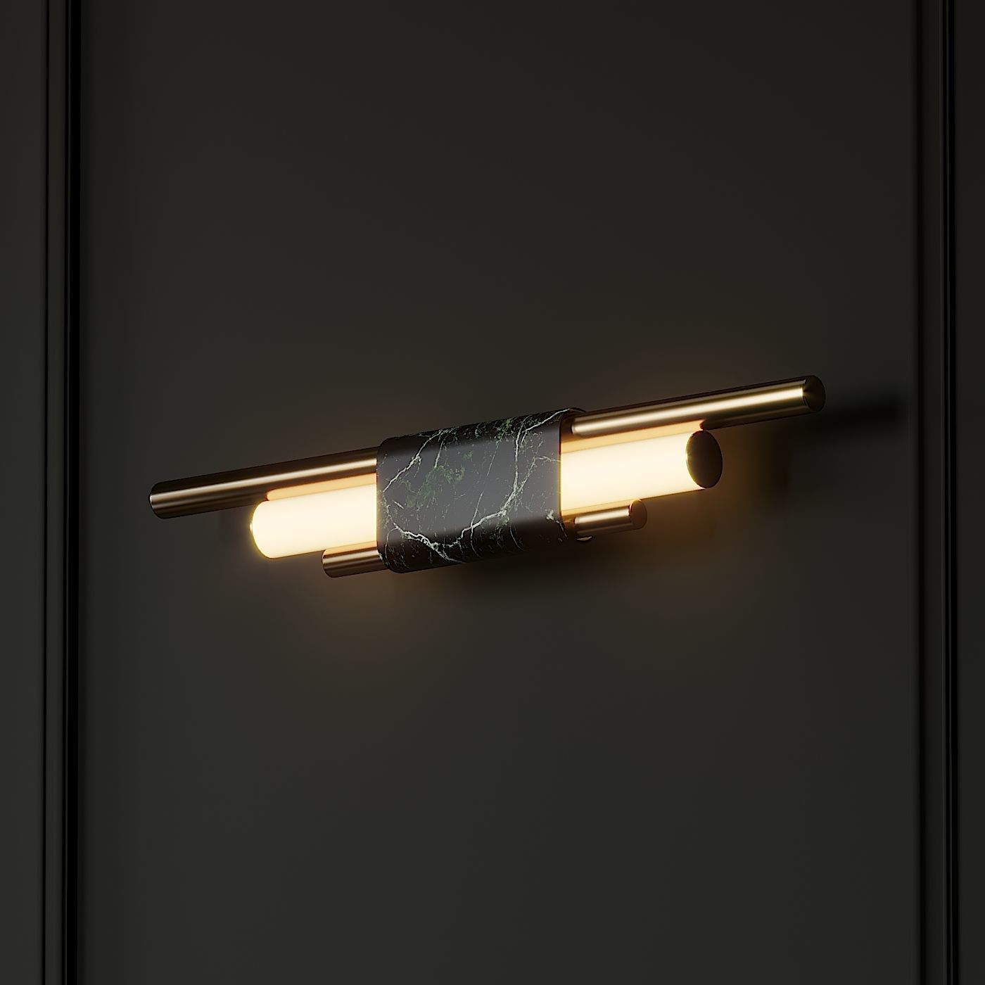 Copper Wall Lamp 3D model_4