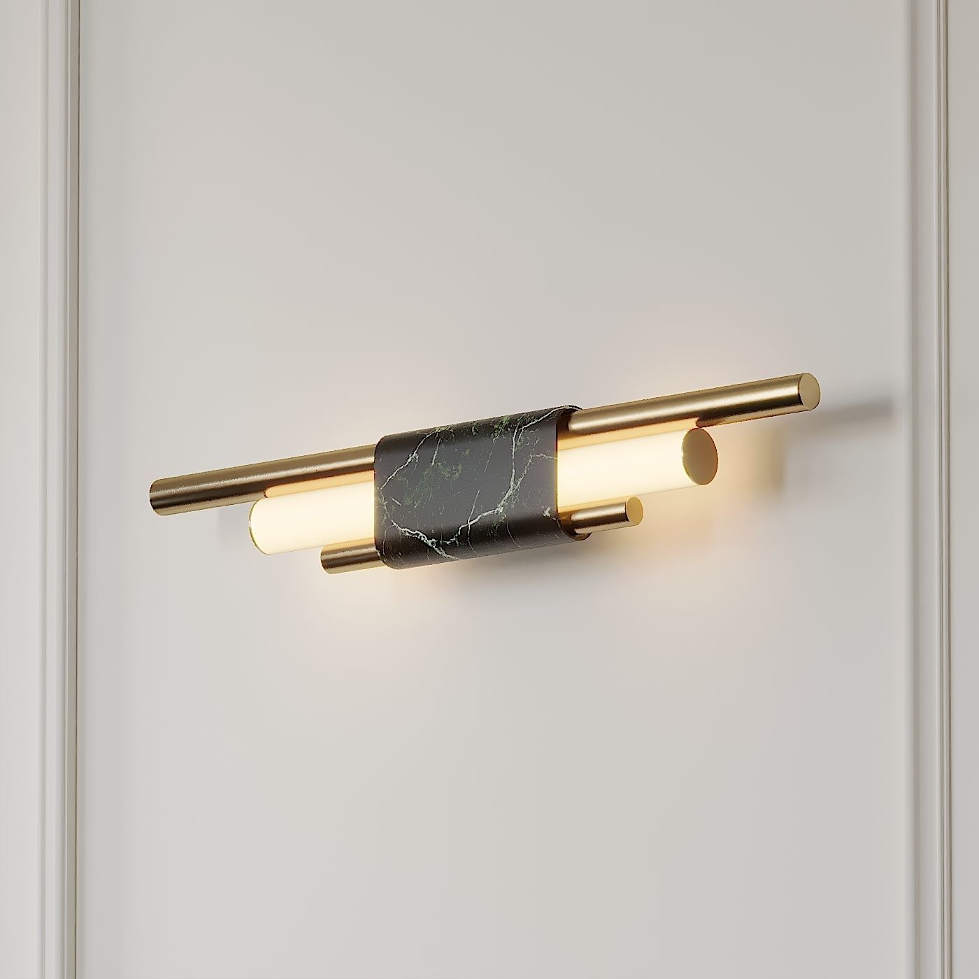 Copper Wall Lamp 3D model_3