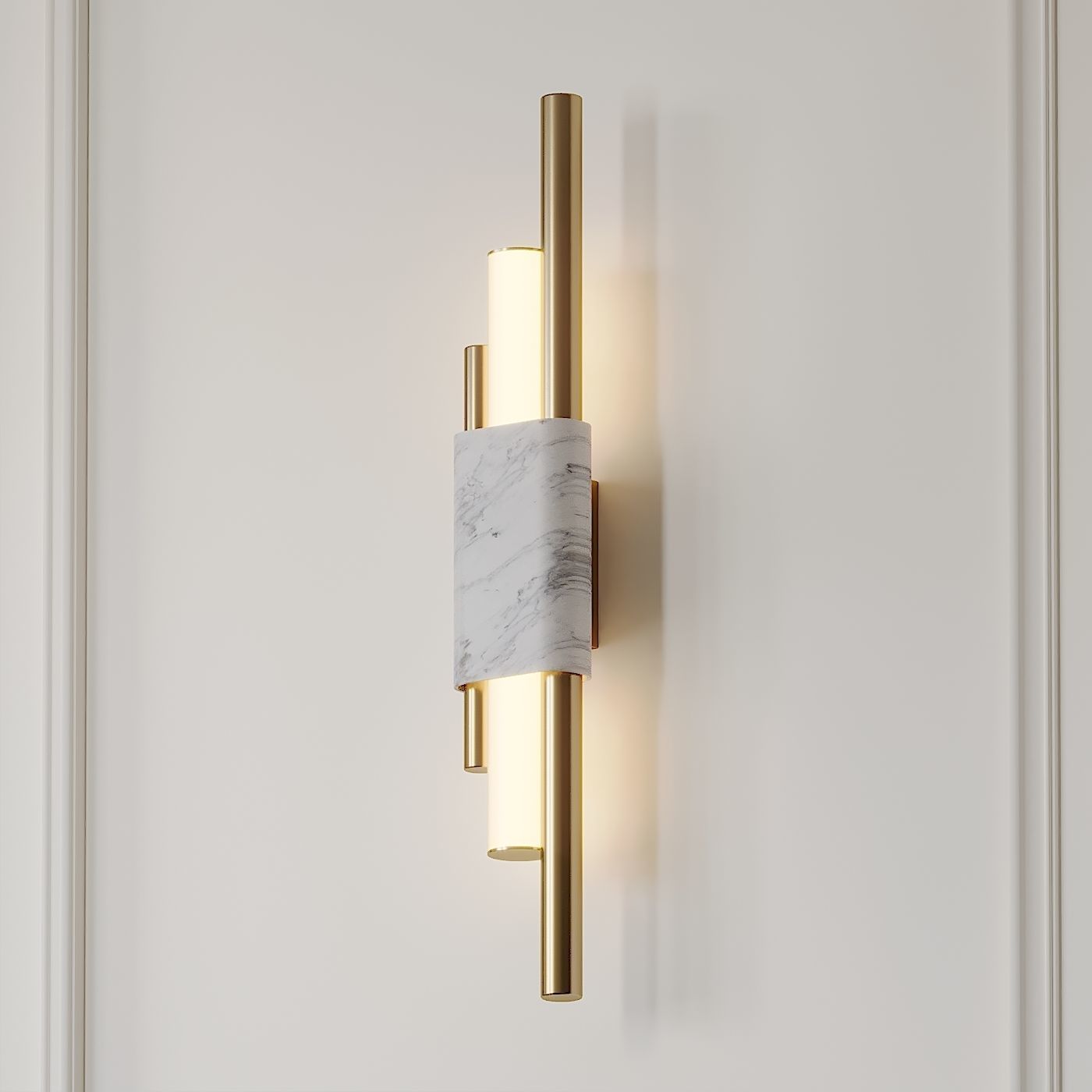Copper Wall Lamp 3D model_2