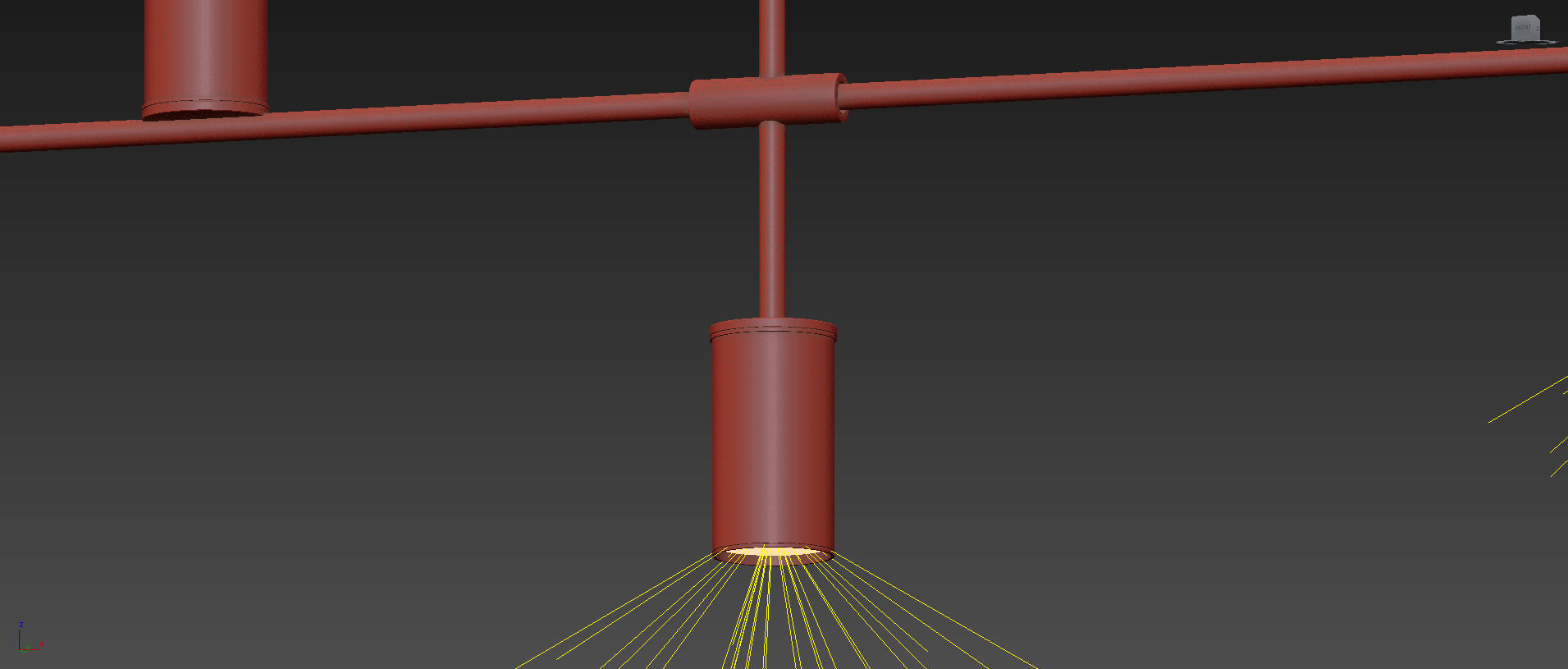 Nordic Light Luxury Long Chandelier 3D model_6