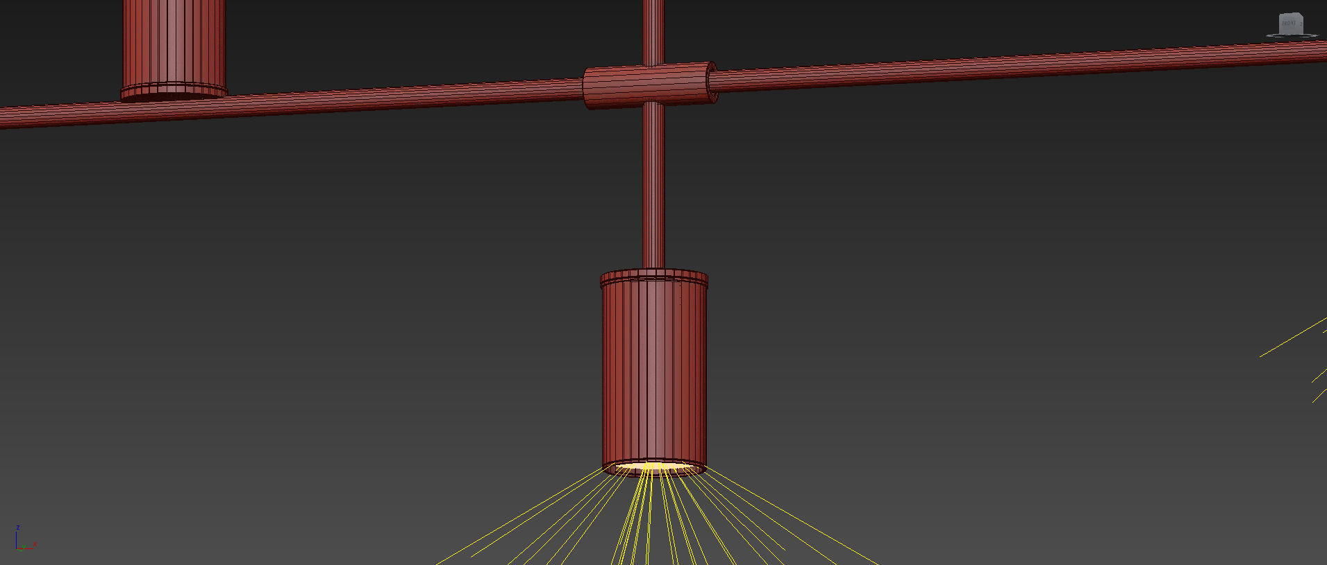 Nordic Light Luxury Long Chandelier 3D model_7