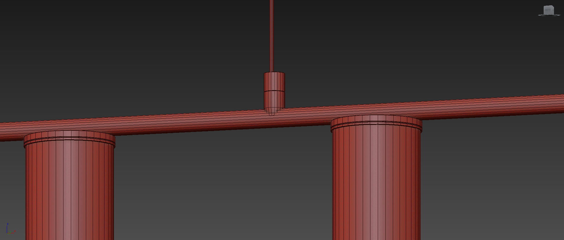 Nordic Light Luxury Long Chandelier 3D model_4