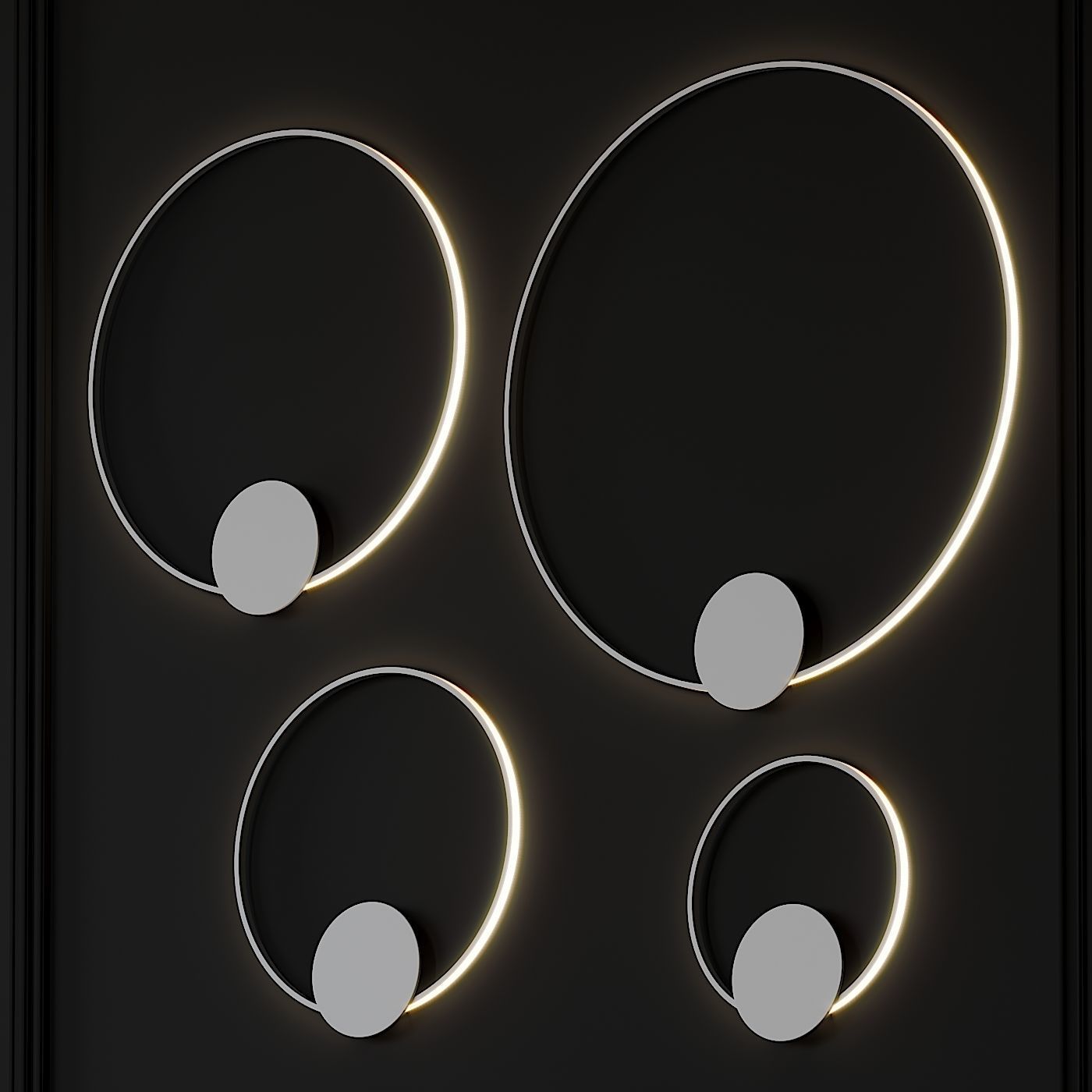 Olympic Circle Wall Sconce by Lorenzo Truant 3D model_1