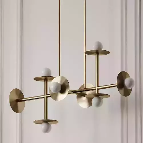 Nodes 8 Light Linear Suspension by Kelly Wearstler