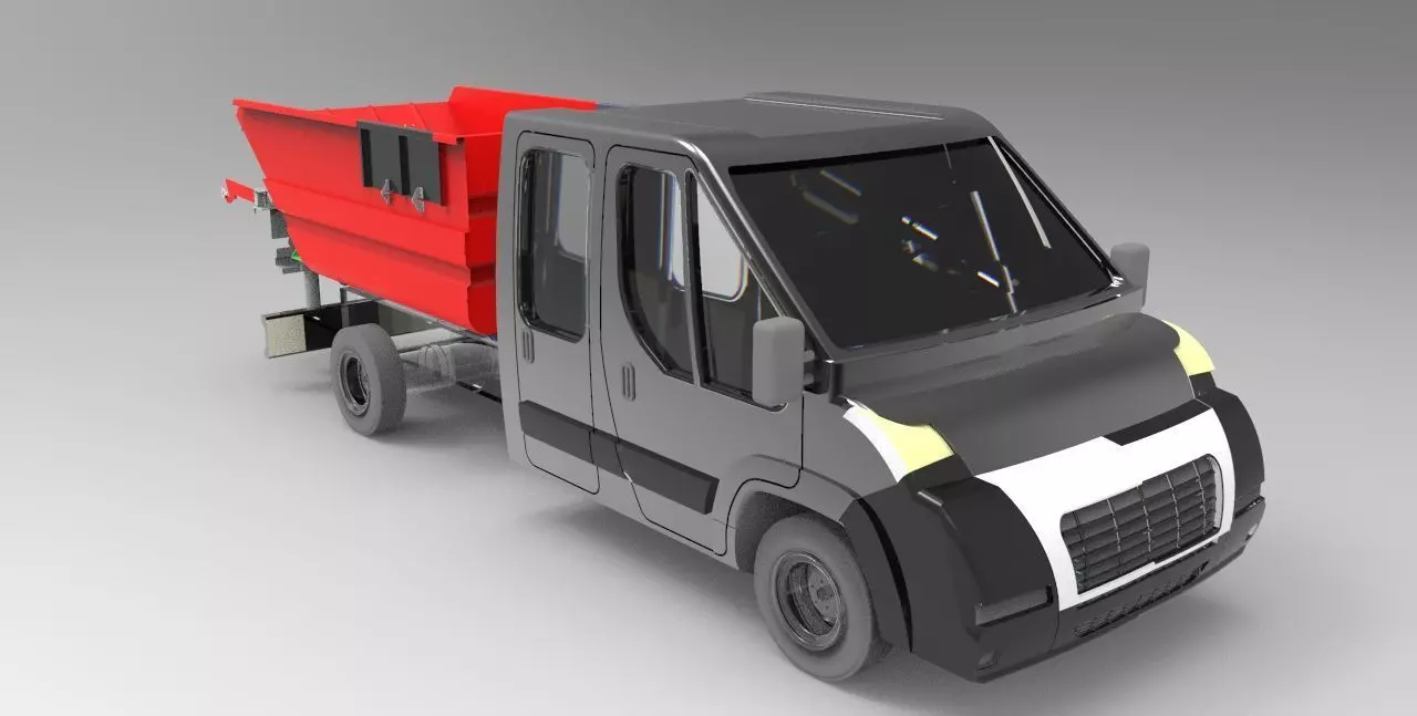 Garbage Truck  minipack 3D model_0