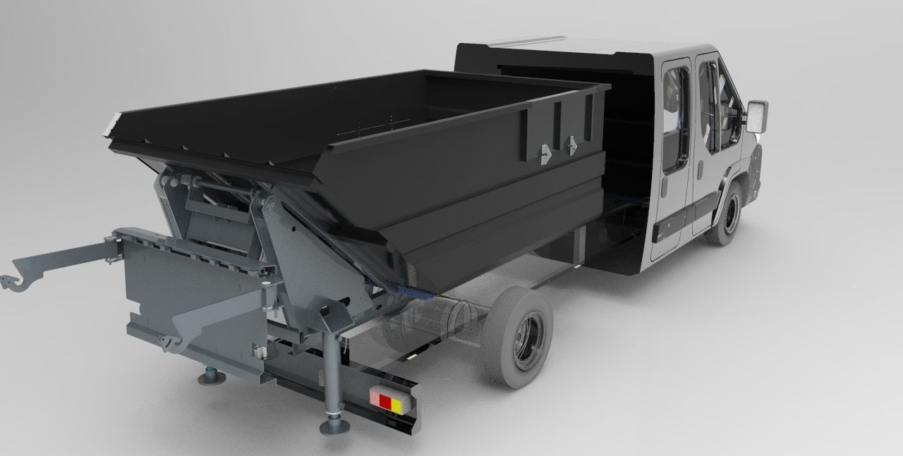 Garbage Truck  minipack 3D model_1