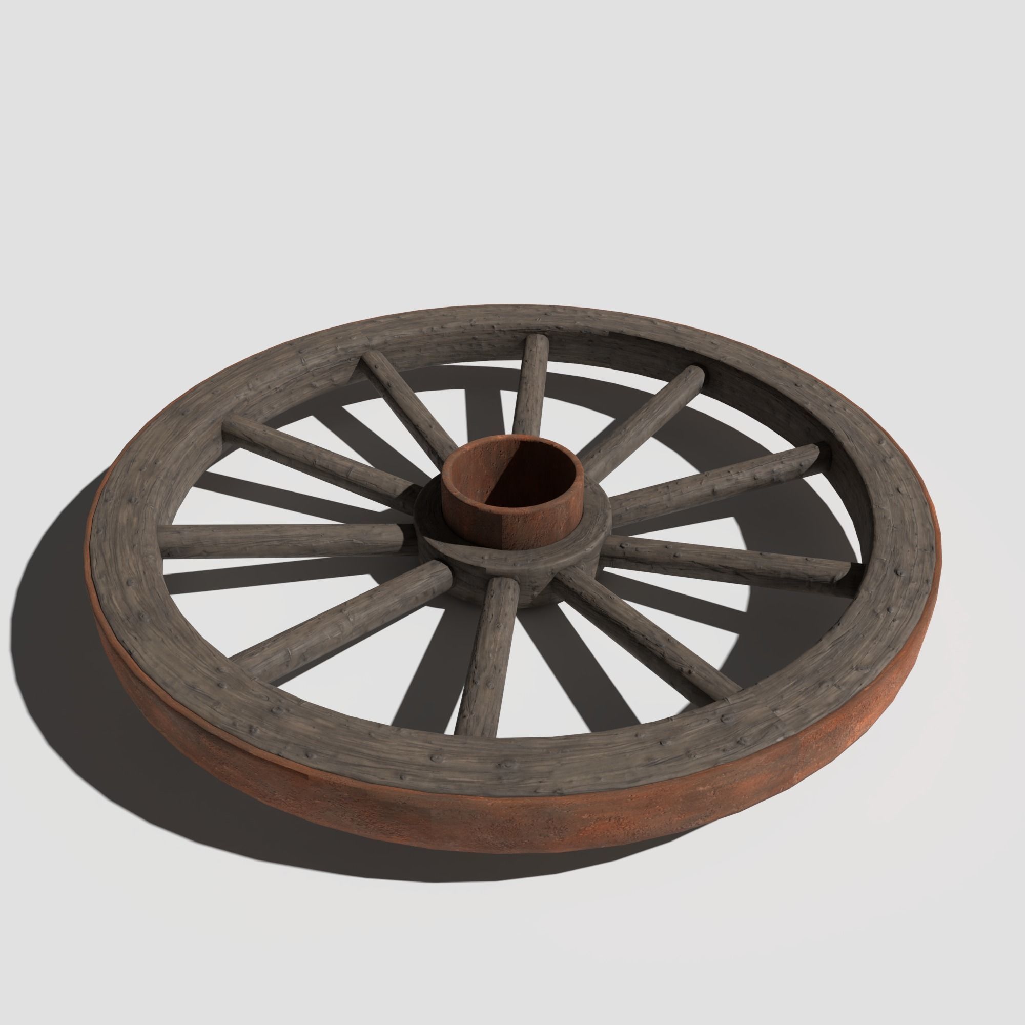 Cart Wheel 3D model_11