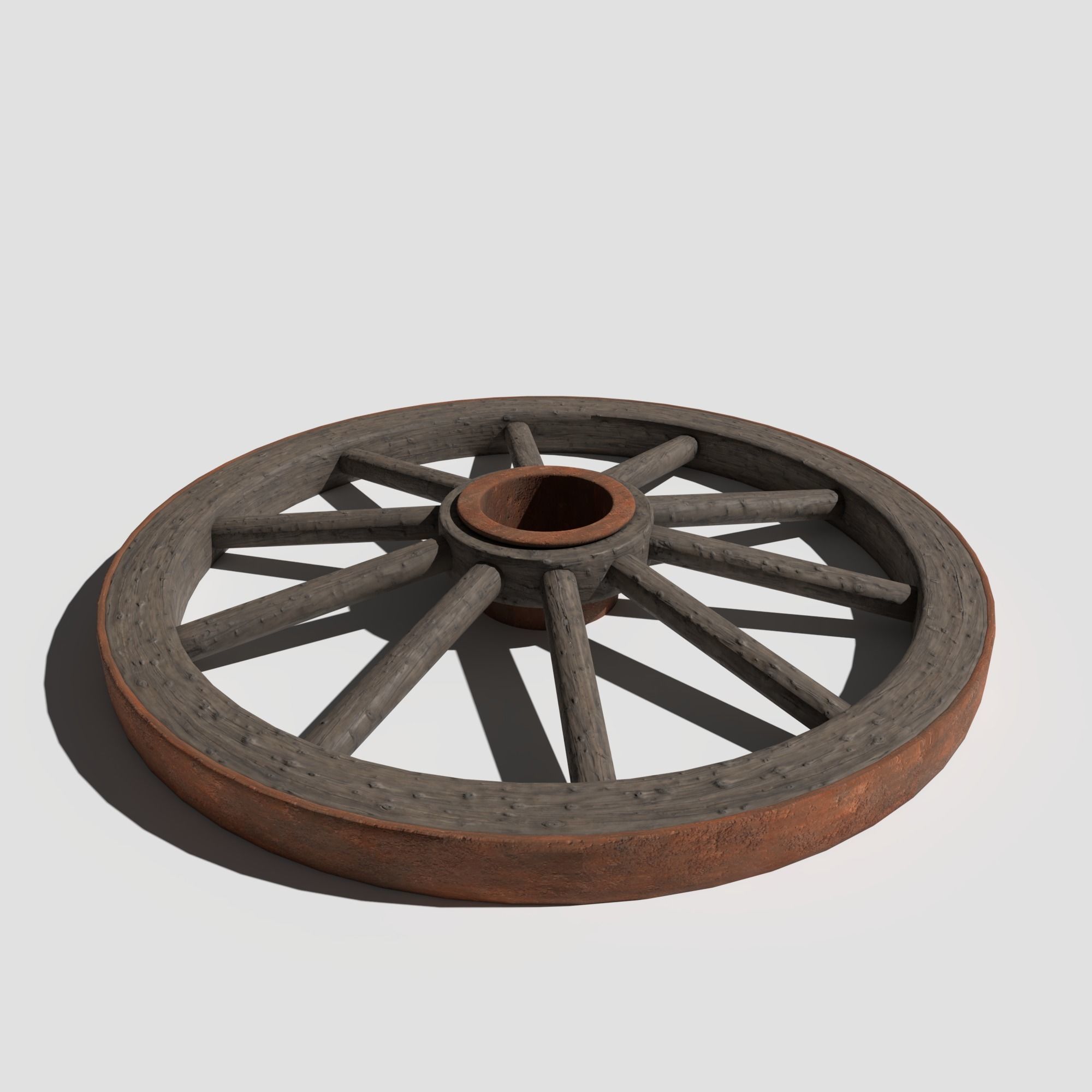 Cart Wheel 3D model_5