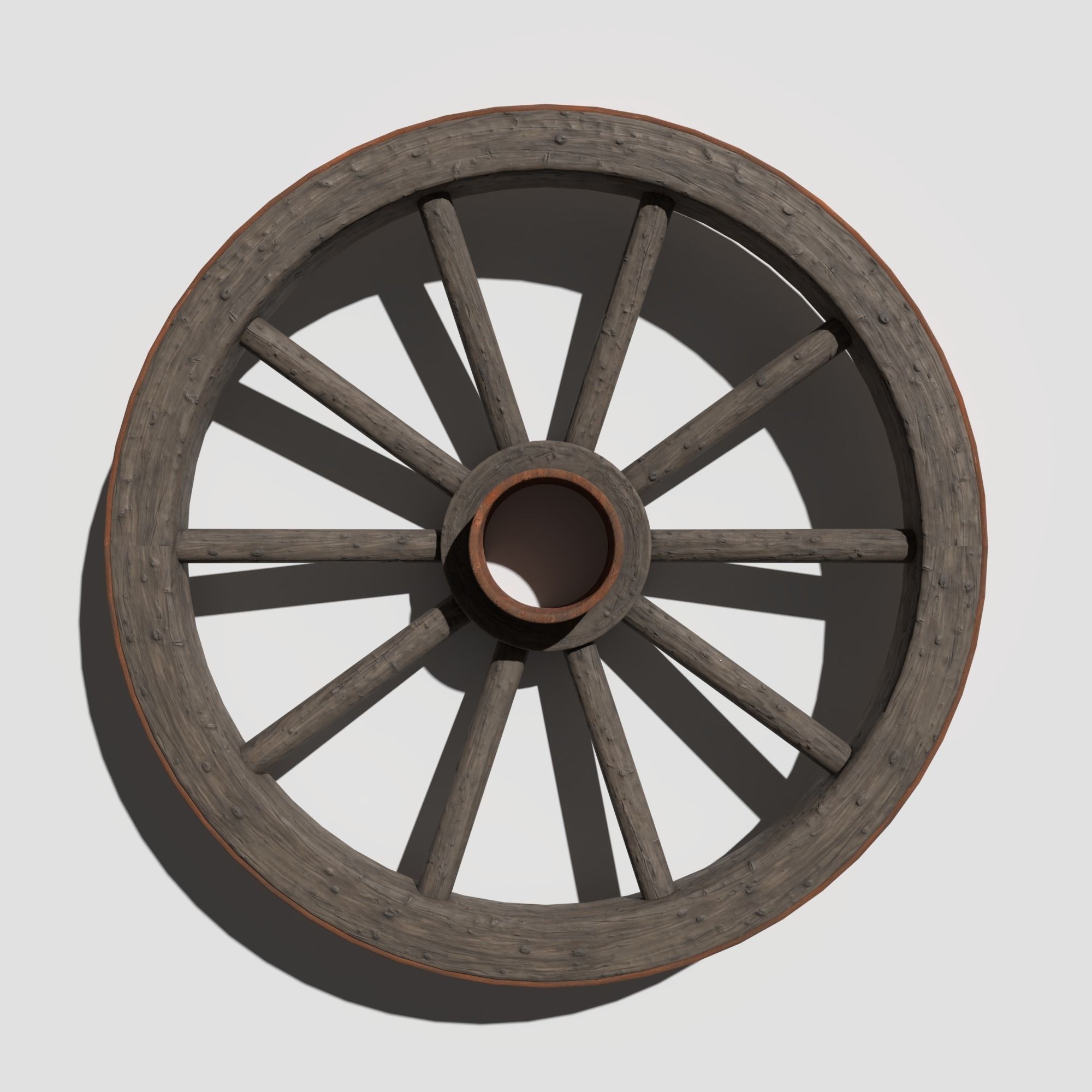 Cart Wheel 3D model_4