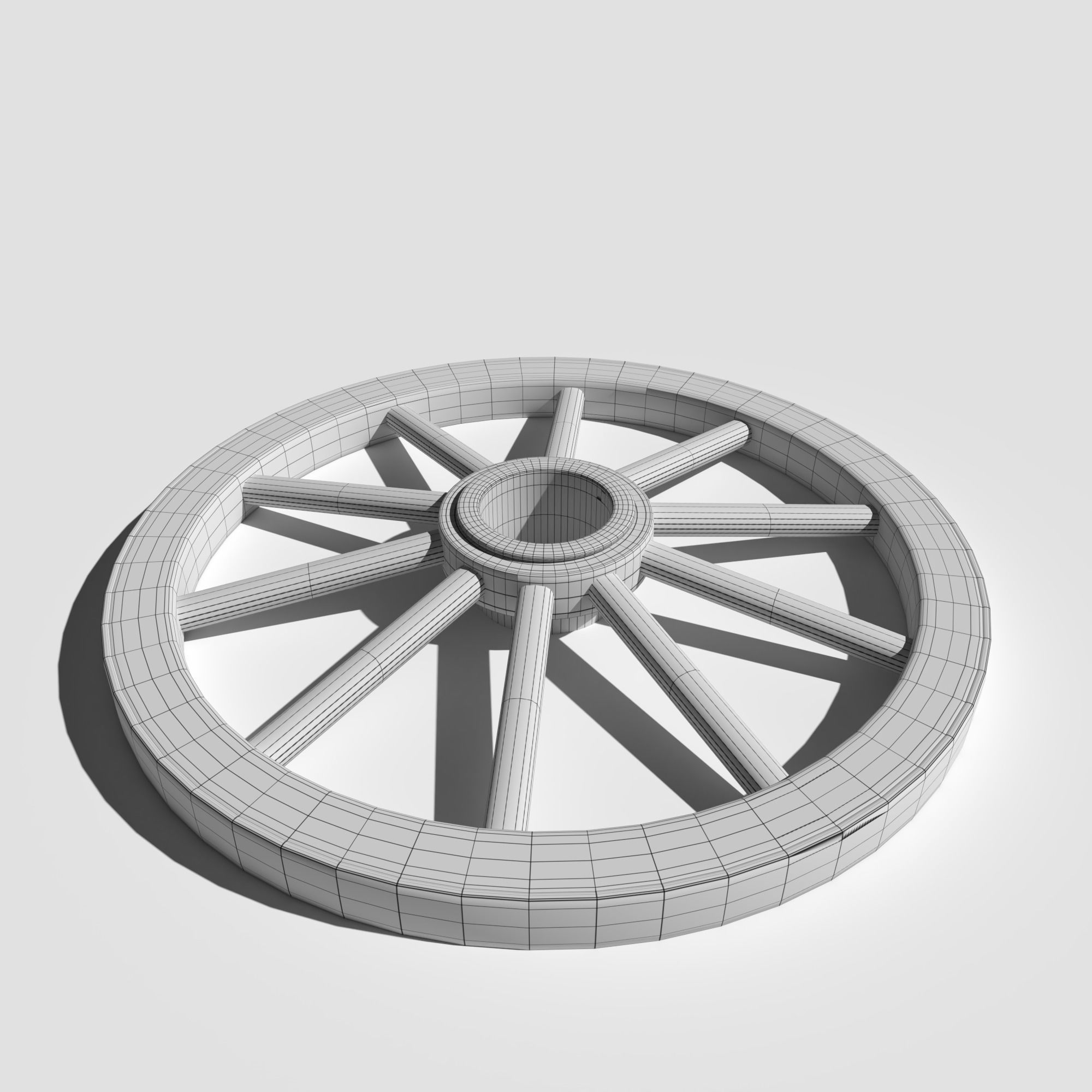 Cart Wheel 3D model_10