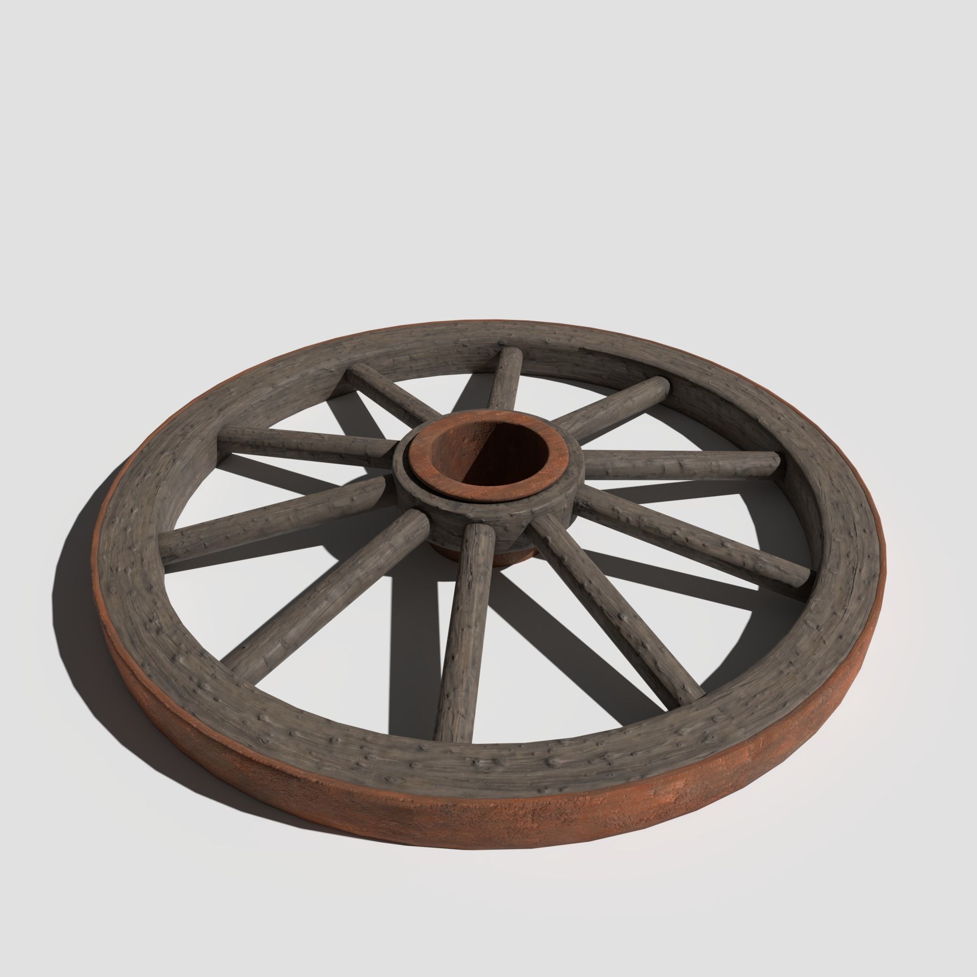 Cart Wheel 3D model_9
